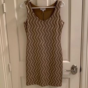 Bronze sequin stretch dress